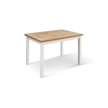 Розкладний стіл Tommaso, рустикальний дуб, оздоблений (білий каркас, 110 x 70 x 76,5) - id1957 110 x 70 x 76,5 Біла основа