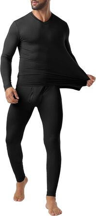Чоловічий комплект термобілизни QIXING, на флісовій підкладці, розтягується в 4 сторони, теплий термобілизняний шар для зими, катання на лижах, футболу, чорний, XL