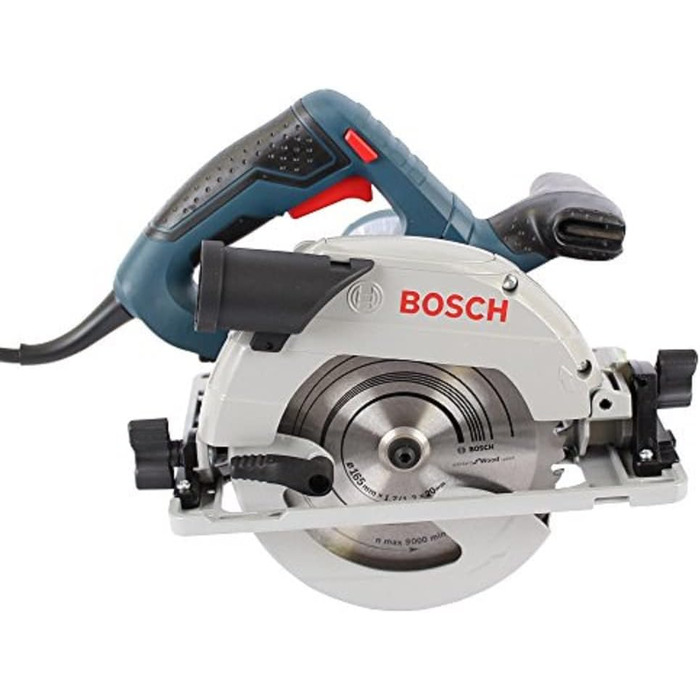 Професійна циркулярна пила Bosch GKS 55 GCE (у комплекті шестигранний патрон, пиляльне полотно , швидкість Standard for Wood, 165