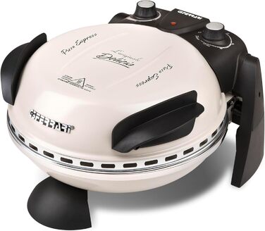 Електрична піч для піци G3Ferrari Delizia G1000617 Icy Cream - обмежена серія - до 400 градусів з вогнетривким натуральним каменем/піцою та багато іншого. за 3 хвилини / також для столу та саду