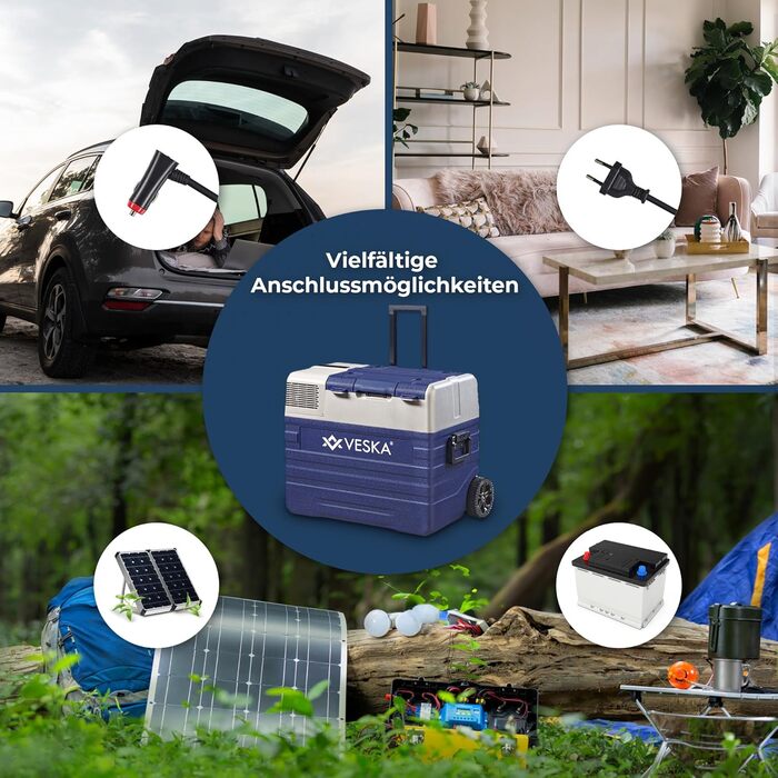 Компресорна холодильна камера електрична, морозильна камера з управлінням APP, підключення USB, 12/24V, 230V, колеса, переносний х