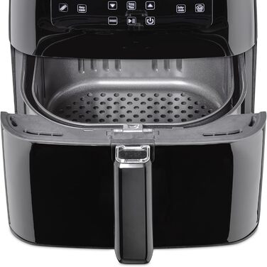 Велика фритюрниця з об'ємом кошика 6 л, 12 автоматичними програмами, сенсорним керуванням, таймером від 1 до 60 хвилин, знімним кошиком для смаження (можна мити в посудомийній машині), 600 XL -