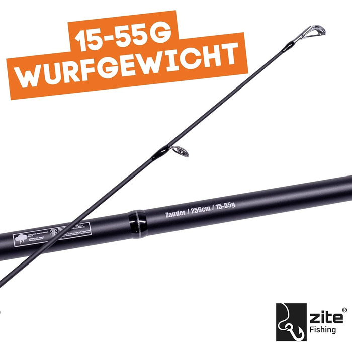 Вудилища Zite Fishing Inzite Base Stick Series Спінінгове вудилище для лову окуня, судака та щуки, виготовлене з карбону 24T, довжиною 225 см та 255 см, вагою 5-85 г Двосекційне вудилище з ручкою з EVA, тримачем гачка та чохлом для вудилища. У комплекті 2