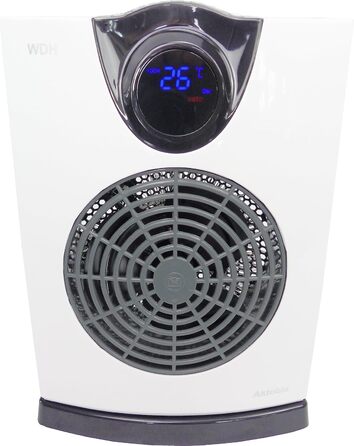 Тепловентилятор Aktobis, електричний обігрівач, обігрівач для ванної кімнати, обігрівач для вологих приміщень WDH-E20 (2 кВт) IP21 2 кВт / IP21 (вологі приміщення)