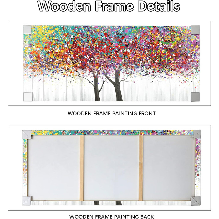 Барвисте дерево життя з рамкою Картини на полотні Червоне жовте дерево Картини на полотні Картини на полотні Картина на полотні Фо