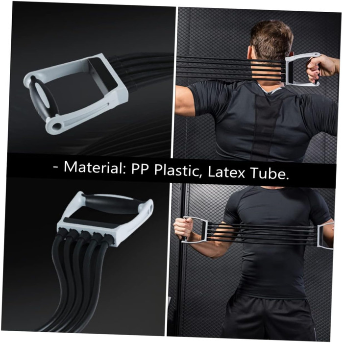 Фітнес-обладнання 1 x Пуллер Еспандери для вправ Еспандер для грудей Для чоловіків Гімнастичні стрічки Для чоловіків Еспандер для вправ на прес Фітнес-мотузка Настінний ролик Пластик з поліпропілену Чорна пружина