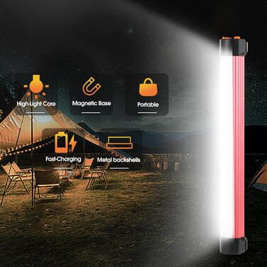 Ліхтар для кемпінгу LETOUR, акумуляторний кемпінговий ліхтар з 4 режимами, світлодіодний кемпінговий ліхтар, кемпінговий ліхтар з 3 рівнями яскравості, зовнішні кемпінгові ліхтарі, ліхтарі для кемперів, надзвичайно великий