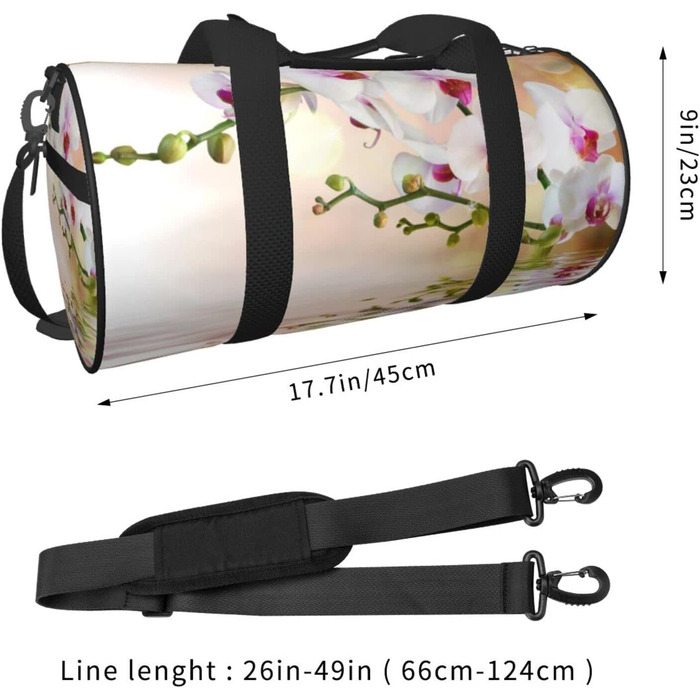 Дорожня сумка Біла орхідея, спортивна сумка для чоловіків та жінок, сумка-мішок, спортивна сумка