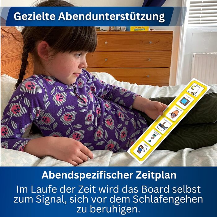 Вечірній режим для дітей з аутизмом/СДВГ - щоденник-планувальник для дітей з 12 картками - високоякісний довготривалий візуальний структурований кінець дня