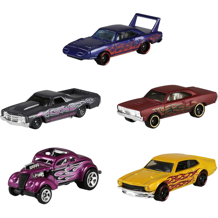 Набір машинок Hot Wheels, упаковка з 5 шт. , різні моделі іграшкових машинок, масштаб 164, з реалістичними деталями, автоіграшки,