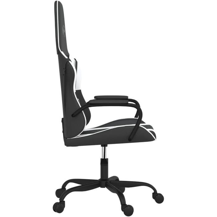 Ігрове крісло INLIFE чорно-біле зі штучної шкіри, Меблі, Крісла, Ігрові крісла, Біле, 15,25 кг, 3143780