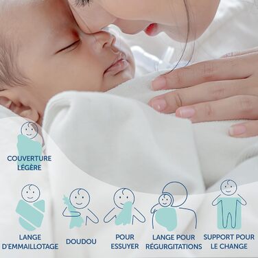 Серветки зірочки - упаковка 3, 80x80 см - м'які серветки для відрижки дитини з 100 бавовни - перевірені на вміст шкідливих речовин