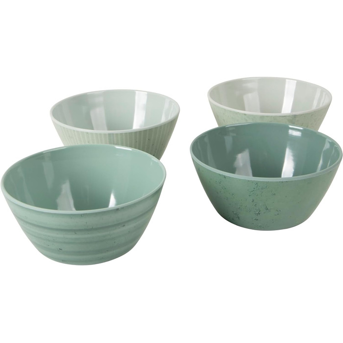 Набір посуду для кемпінгу Bo-Camp з меламіну, 16 шт., зелений, з можливістю вибору тарілок та чашок.