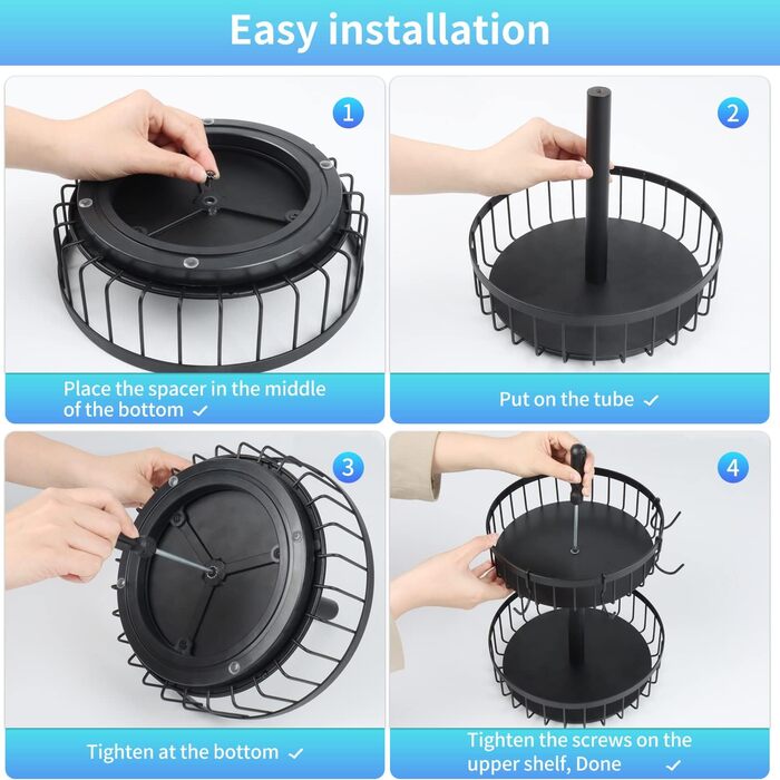 Обертовий органайзер для спецій на 360, металевий тримач для спецій Lazy Susan, міцний тримач для спецій, багатофункціональний поворотний стіл для кухонної стільниці, косметика