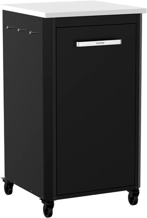 Вулична кухня cozze Висота 110 см Стільниця з нержавіючої сталі Модульна конструкція З місцем для зберігання та гачками Всепогодна та міцна Для печі для піци та гриля 90537