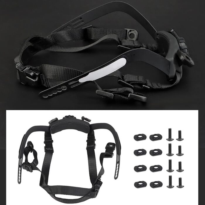 Тактична регульована система підвіски на шиї, система ремінця для підборіддя шолома, аксесуари для тактичних шоломів Fast Me IBH Airsoft CS