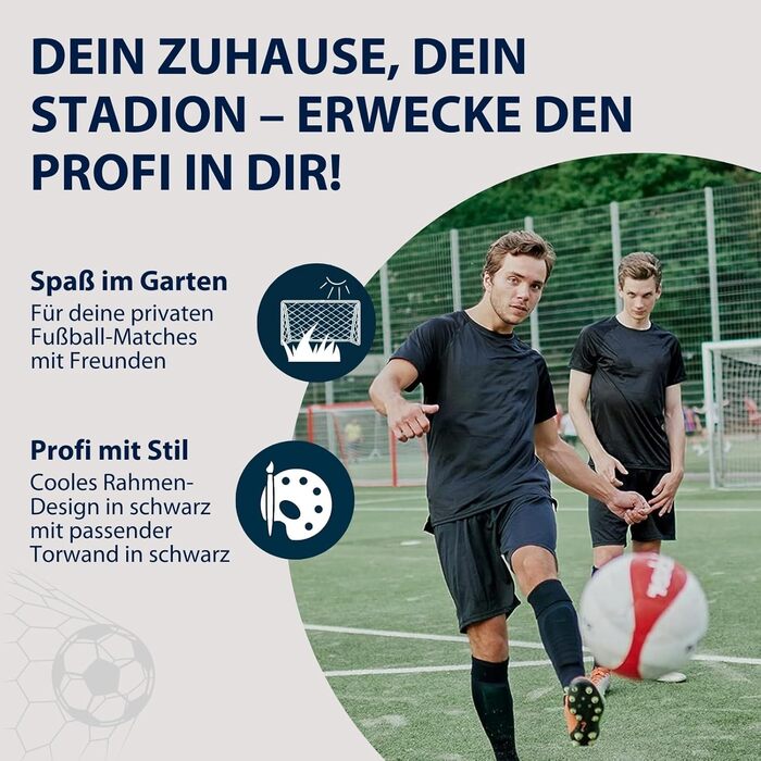 Тренажер для футбольних воріт HUDORA з цільовою стінкою - Міцні футбольні ворота для дітей та дорослих на відкритому повітрі - Цільова стінка з двома посиленими стрілецькими лунками - Всепогодні футбольні ворота для тренувань та дозвілля Стандартне виданн