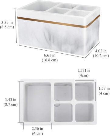 Тримач для зубних щіток Shinowa, 5 відділень електричний тримач для зубних щіток зі зливним отвором підставка для зубних щіток із