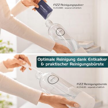 Пляшка для води (ємність 850 мл, не можна мити в посудомийній машині, байонетна кришка, сумісна з виробником газованої води GROHE Blue Fizz), біла, 41250L00