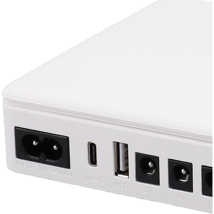 Джерело безперебійного живлення для роутера, модему, камери з USB Type-C та PoE виходом, захистом від перенапруги. Акумуляторна батарея для резервного живлення, європейська вилка., 20800 mAh