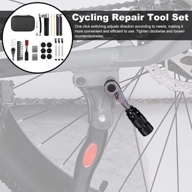 Набір інструментів для ремонту велосипедів Tragbares Bikes Reparaturset багатофункціональний