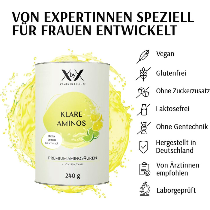 Порошок XbyX Clear Aminos EAA, гіркий лимон, 240 г