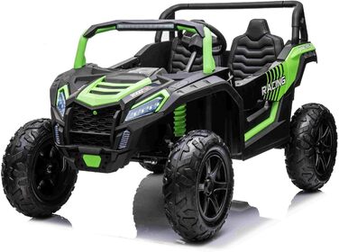 Дитячий електромобіль UTV XXL 24V 2 шт. місцевий, зелений, електромобіль для дітей 2 шт. місцевий, шкіряні сидіння, 2 двигуна по 1
