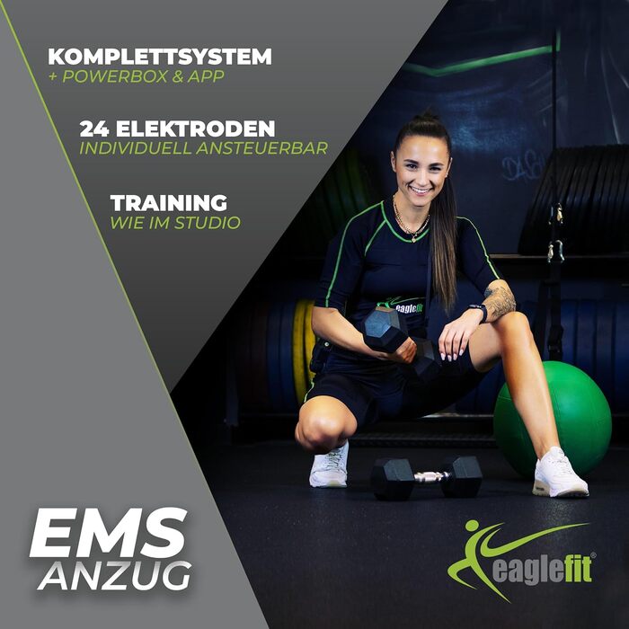 Костюм eaglefit EMS, повна бездротова система (24 електроди, розмір S)