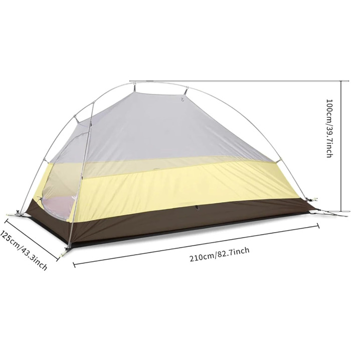 Намет ALPIN LOACKER Cloud Pro Up для двох та однієї особи, ультралегкий Намет для двох та однієї особи Легкий трекінговий намет Намет-купол для велотуризму, двомісний намет