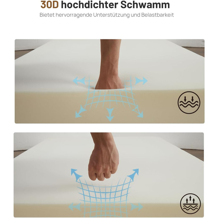 Диван-ліжко HAUSPROFI з оксамитовою оббивкою та 2 подушками, знімний чохол, який можна прати, розкладний матрац з високоеластичною PU губкою, спальна зона 140 см x 200 см (сірий)