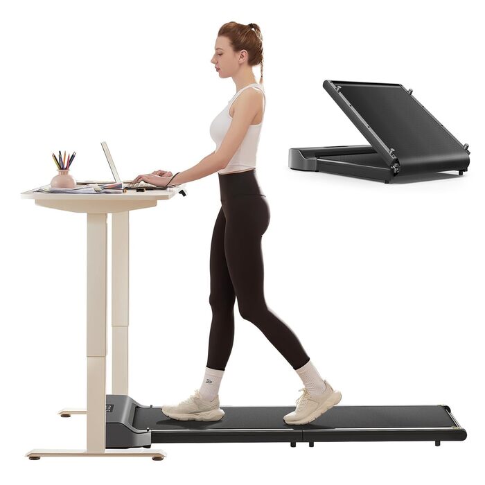 Бігова доріжка WalkingPad від KingSmith Z1, P1, A1 Pro, Z3 Hybrid Walking-Pad для дому/офісу, складна (залежно від моделі вантажопідйомність до 136 кг, швидкість 10 км/год усі моделі світлодіодний дисплей, застосунок, складання не потрібне) Z1 максимальна