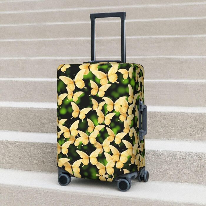 Чохол для валізи Метелик, міцний захист для багажу розміру XL (45.7-81.3 см), чорний