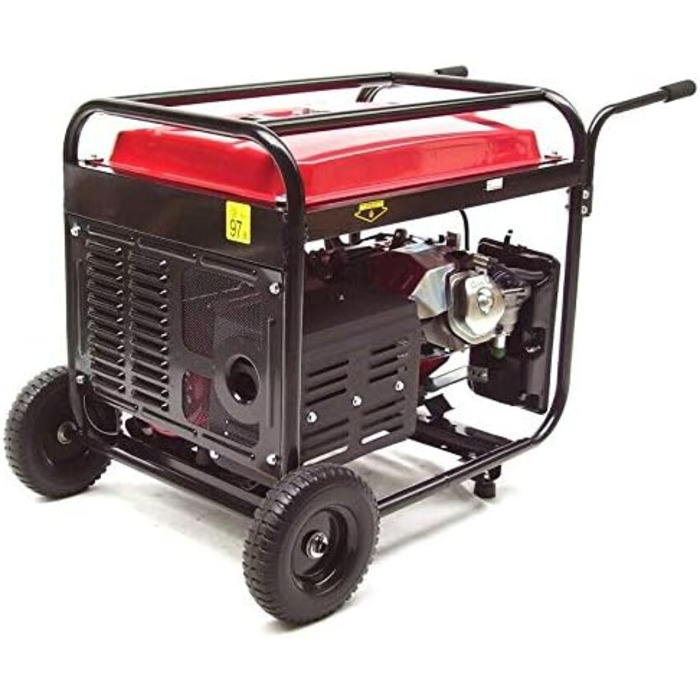 Бензиновий генератор 6500 E-Start 06258 Генератор Аварійний генератор 230V 400V, 12V Електричний стартер, 13 к.с., 389 см