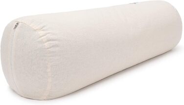 Йогабокс Йогаболстер, регіонального виробництва, для Інь-йоги, Ø22 см, йога-рол з гречаною лушпинням, чохол, що прається, зі 100 бавовни, йога-рол для відновлювальної йоги, пісок