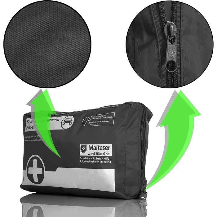 Аптечка BigDean аптечка автомобільна - чорна згідно DIN 131642022 - аптечка автомобільна - аптечка автомобільна 2024 - аптечка авт