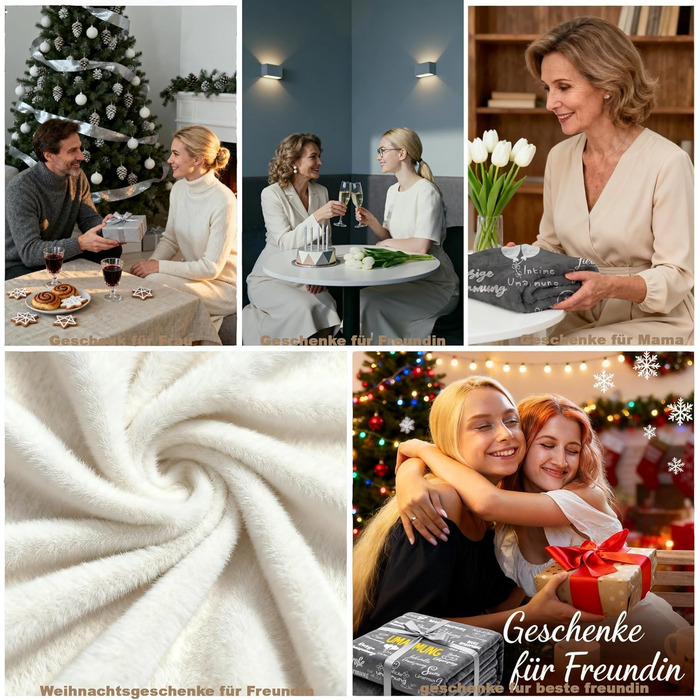 Подарунки для дівчини - Ковдра-обіймач 150 x 200 см Подарунки для жінок, сестри на Різдво, день народження, м&39які, портативні та можна прати в пральній машині, сірі 150 x 200 см