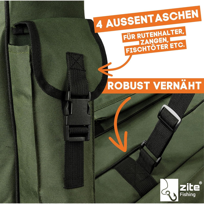 Сумка для рибалки Zite Fishing Сумка для вудки 150см Чохол для риболовлі Rod-Case Водовідштовхувальний чохол, 3 відділення рюкзак для вудок сумка для риболовлі сумки для риболовлі сумка для вудки сумка для вудки 150 см