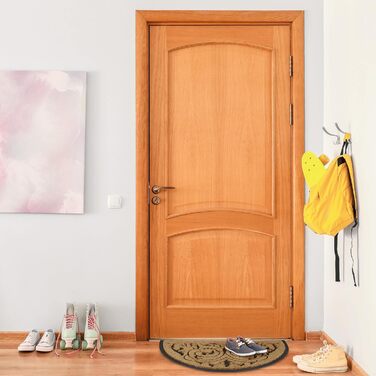 Килимок для дверей Relaxdays з кокосового волокна напівкруглий 100 x 60 см, кокосовий килимок з нековзною гумовою основою, килимок з кокосового волокна як килимок для збору бруду та очищення, килимок для дверей для використання всередині та зовні приміщен