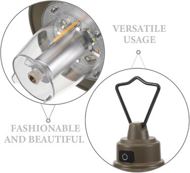 Портативний світлодіодний кемпінговий ліхтар із шипом для землі, акумуляторний, ударостійкий, у вінтажному стилі, теплий білий колір, білий ліхтар для намету на вулиці для надзвичайних ситуацій та риболовлі