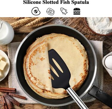 Шпатель силіконовий, термостійкий силіконовий шпатель з прорізами Кухонні гаджети Шпатель без бісфенолу А, безпечна для миття в по