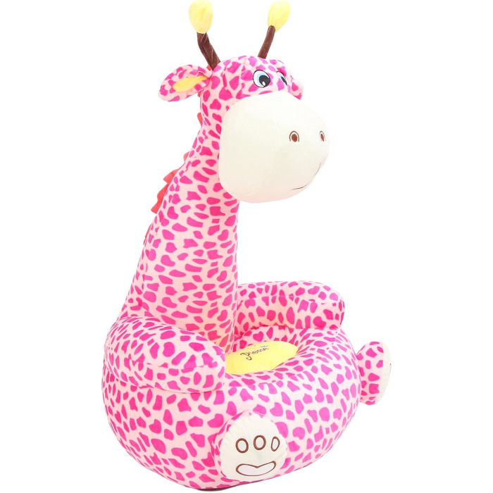 Дитяче крісло з плюшевим персонажем, м&39яке, зручне мультяшне крісло-диван, матеріал кришталевий оксамит (рожевий олень)