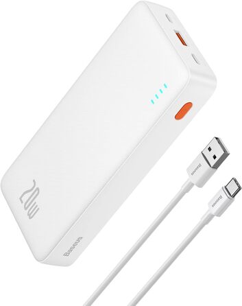 Зовнішні акумулятори для мобільних телефонів PD QC Charger with USB C in&out, Powerbank USB C Small для iPhone 15 14 13 12 11 Sams