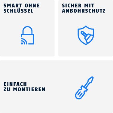 Розумний дверний циліндр CYLOX One - відкривання без ключа за допомогою смартфона та інших аксесуарів - дверний замок із захистом від свердління - відкривання зовнішньою ручкою - внутрішньою ручкою - довжина 30-40/30-40