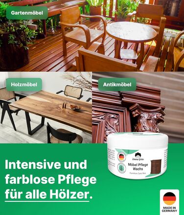 Безбарвний для полірування меблів 500 мл З БДЖОЛИНИМ ВОСКОМ - Меблевий віск безбарвний для догляду за меблями Водостійкий - Антикв