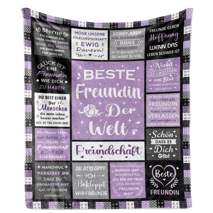 Подарунки для найкращого друга, подарунок для найкращого друга, подарунок на день народження найкращого друга, подарунок на день народження найкращого друга, подарунки для жінок, подарункова ковдра для подруг 150130 см найкращий друг 150130 см