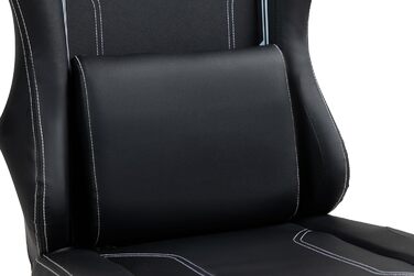 Чорне ігрове крісло - Підставка для ніг - Ергономічне - Регульована висота