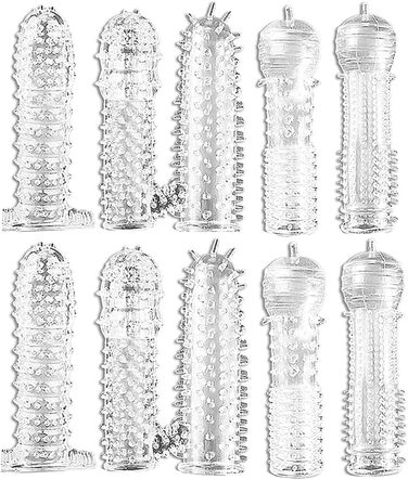 Надзвичайно чутливий презерватив Spike для дорослого сексу, стимуляція точки G (набір з 10 різних дизайнів) (C)