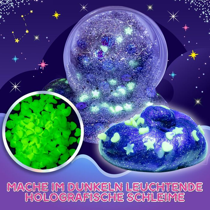 Оригінальний канцелярський набір Cosmic Shimmer Unicorn Set, -fun - для дівчаток з веселими доповненнями для створення слизу, що світиться в темряві, та багато іншого