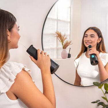 Імпульсів/хв, 90 PSI, резервуар 250 мл, 4 режими, 8 насадок (вкл. ортодонтична/пародонтальна/для язика), поворот на 360, IPX7, компактний та легкий., 1600