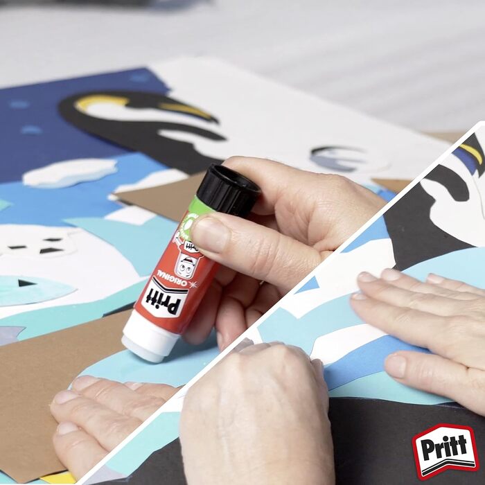 Клей-олівець Pritt, безпечний і зручний для дітей клей для мистецтва та рукоділля, міцний клей для шкільного та канцелярського приладдя, ручка Pritt 10x43 г